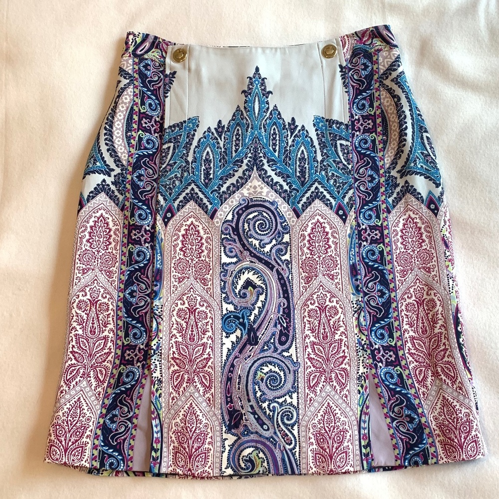 Vintage Etro Paisley Pencil Skirt